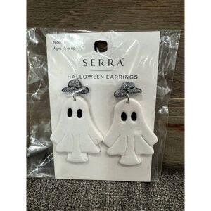 Serra Halloween Nickel Free Earrings  - Cowboy  Ghost